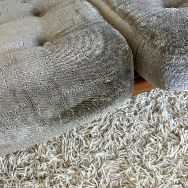 TESSA OLIVE GREEN VELOUR THREE SEATER SOFA