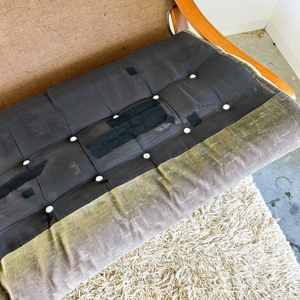 TESSA OLIVE GREEN VELOUR THREE SEATER SOFA