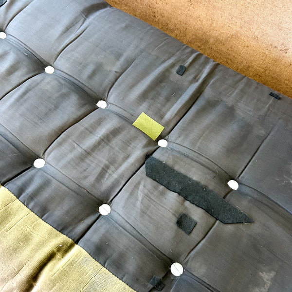 TESSA OLIVE GREEN VELOUR THREE SEATER SOFA