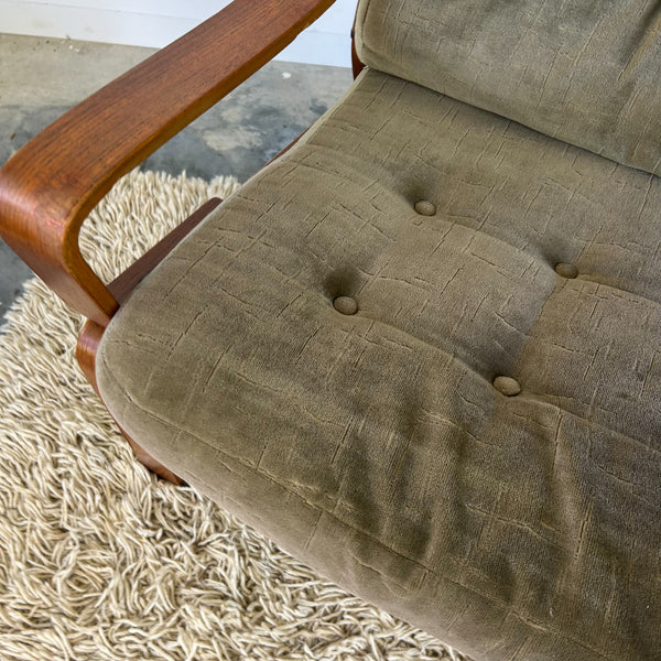 TESSA OLIVE GREEN VELOUR ARMCHAIRS