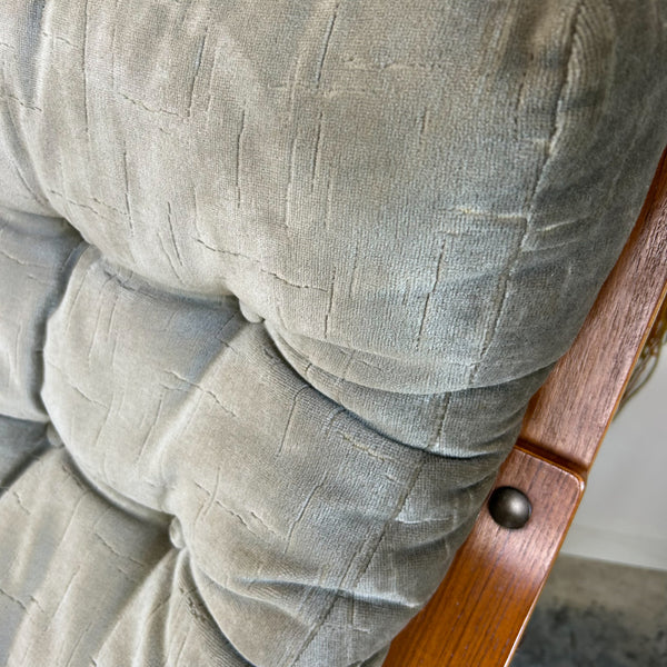 TESSA OLIVE GREEN VELOUR ARMCHAIRS