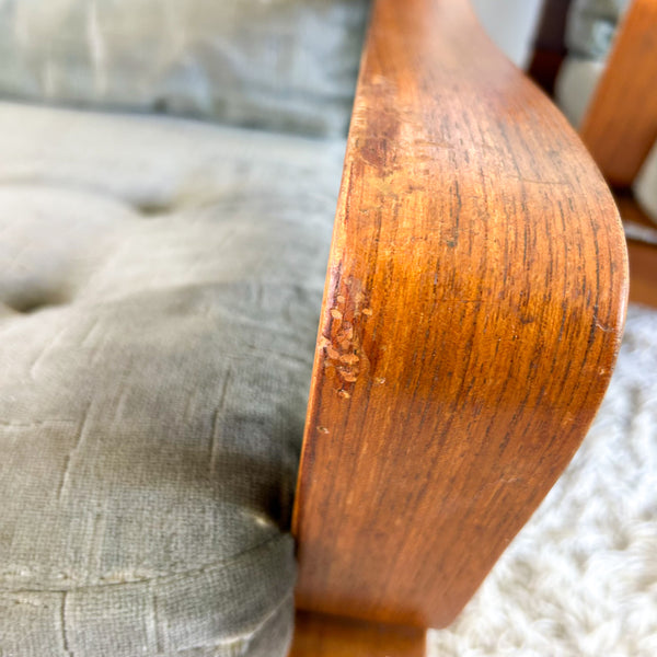 TESSA OLIVE GREEN VELOUR ARMCHAIRS