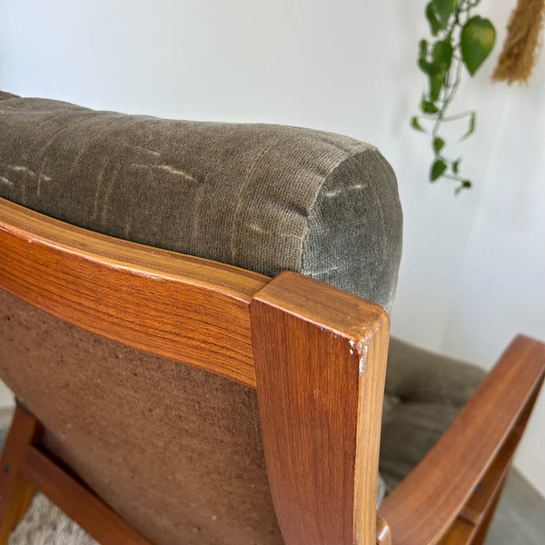 TESSA OLIVE GREEN VELOUR ARMCHAIRS