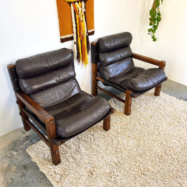 NORE FURNITURE TWO SEATER LEATHER SOFAS