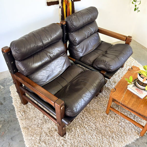 NORE FURNITURE TWO SEATER LEATHER SOFAS