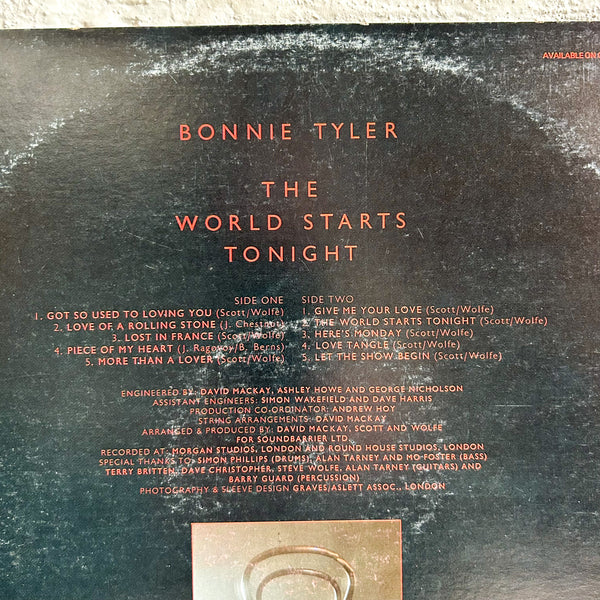 BONNIE TYLER - THE WORLD STARTS TONIGHT