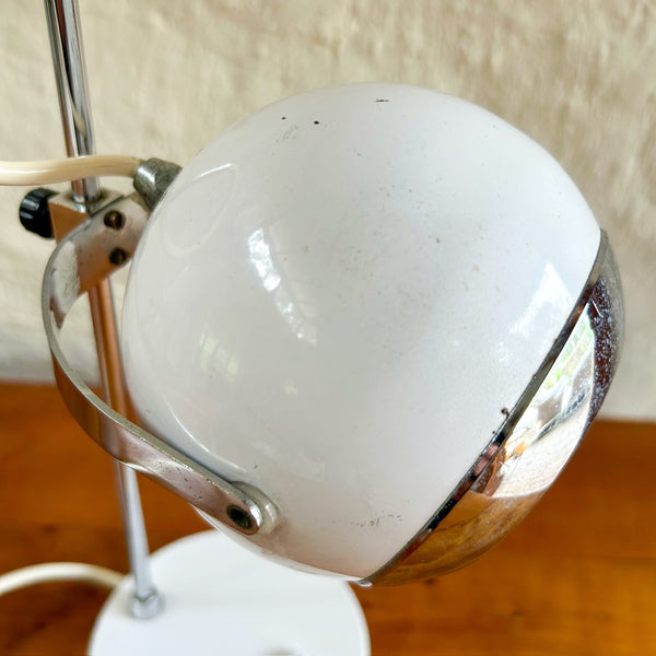 1960s ITALIAN WHITE EYEBALL LAMP