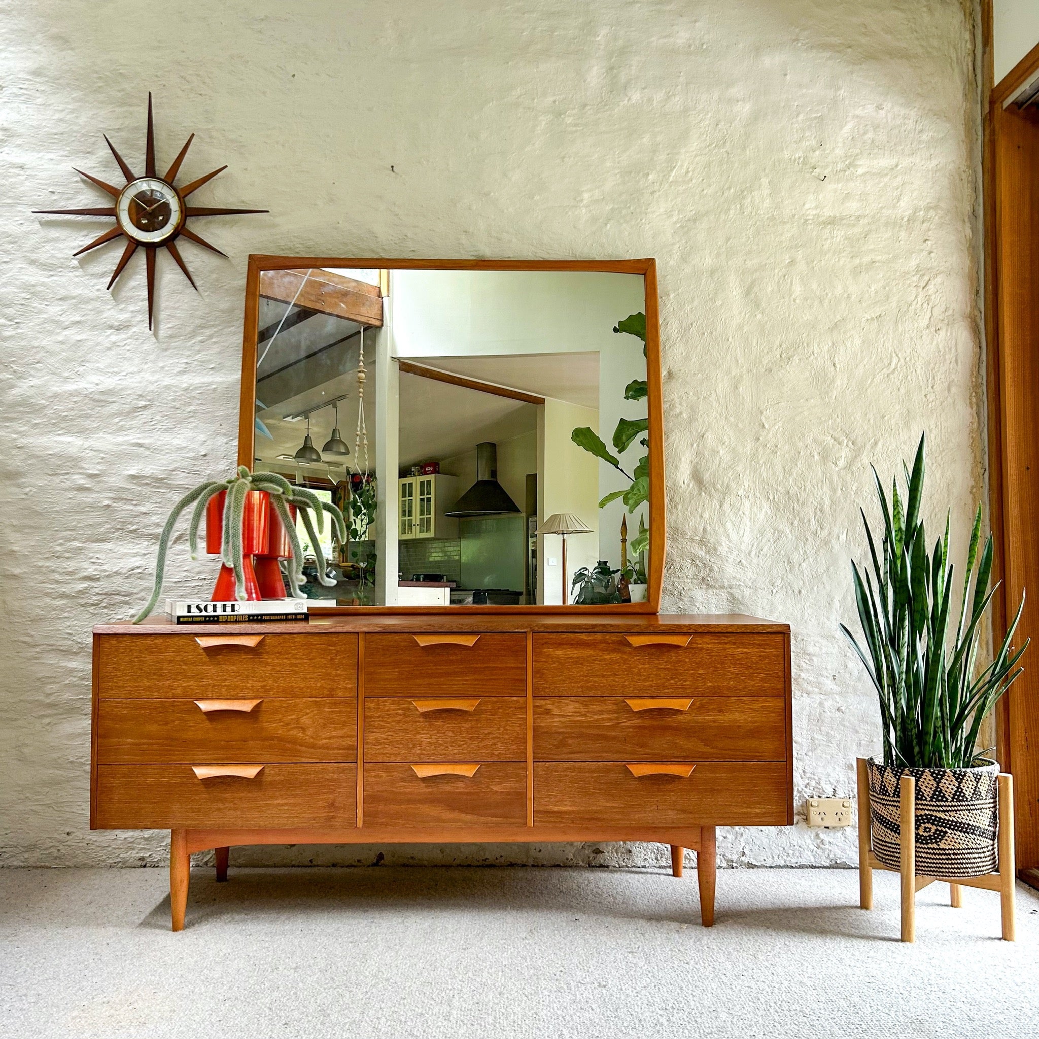 mid century modern dresser with mirror DRAWERS – HEY JUDE WORKSHOP An optional round mirror Color:MOC Serafina striped satin maxi sale23