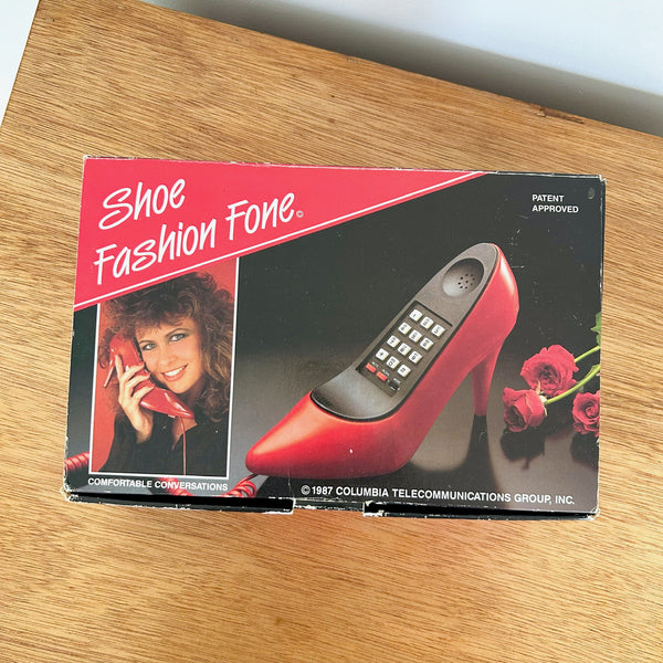 1980s COLUMBIA SHOE PHONE RED