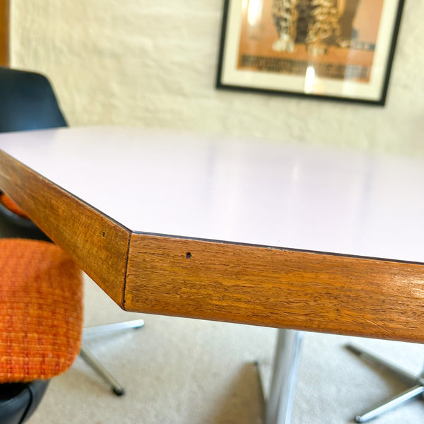 OCTAGONAL PINK DINING TABLE