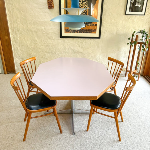 OCTAGONAL PINK DINING TABLE