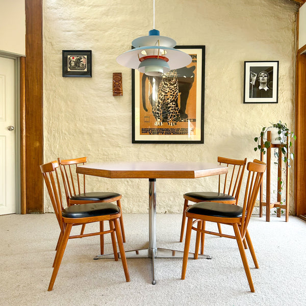 OCTAGONAL PINK DINING TABLE