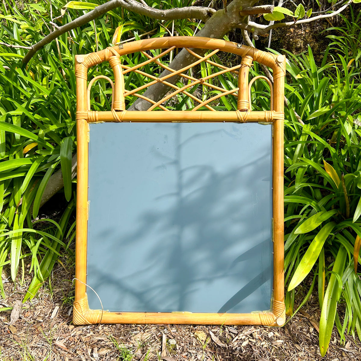 RATTAN WALL MIRROR