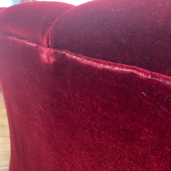 RED VELVET SOFA - HEY JUDE WORKSHOP • Vintage furniture & wares.