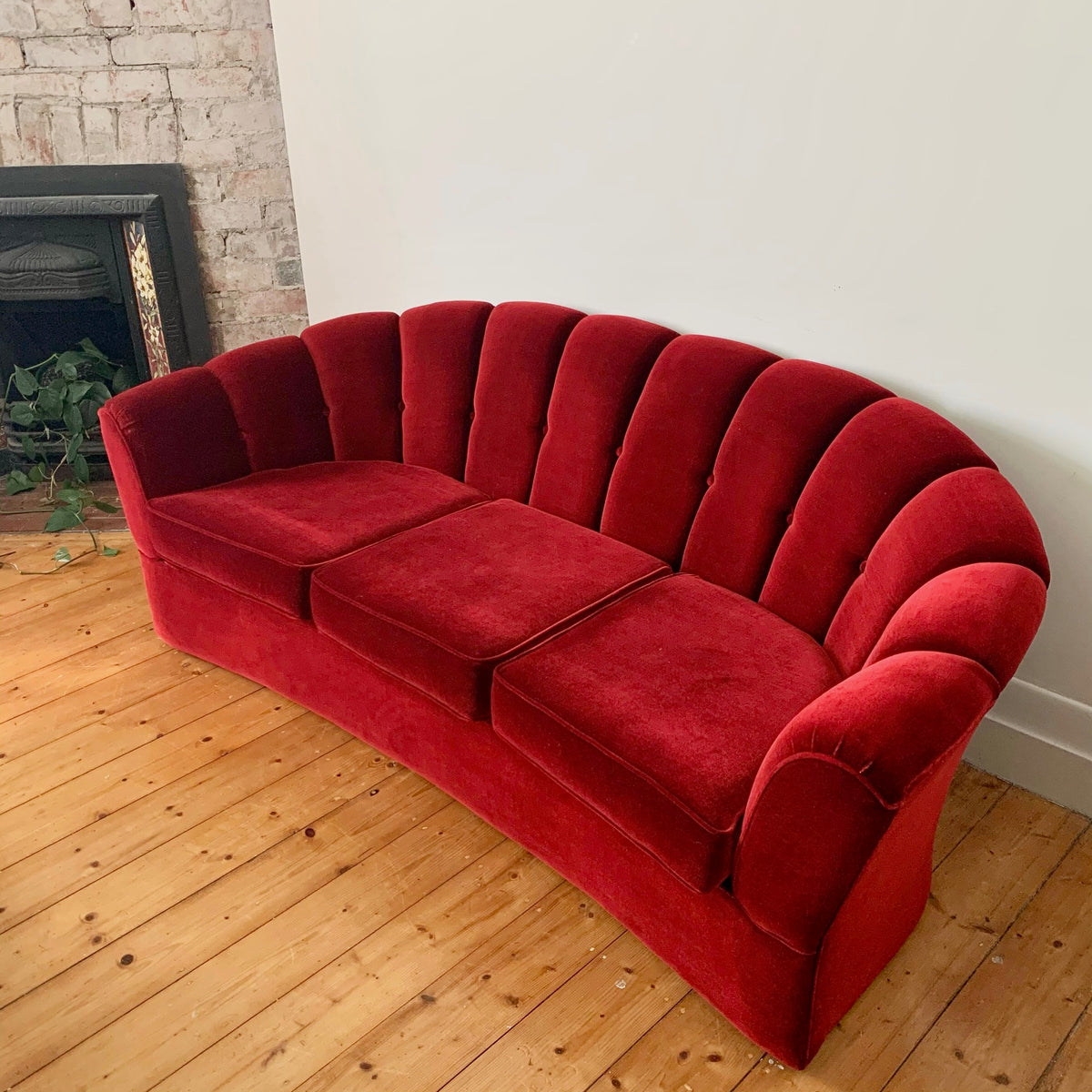 RED VELVET SOFA