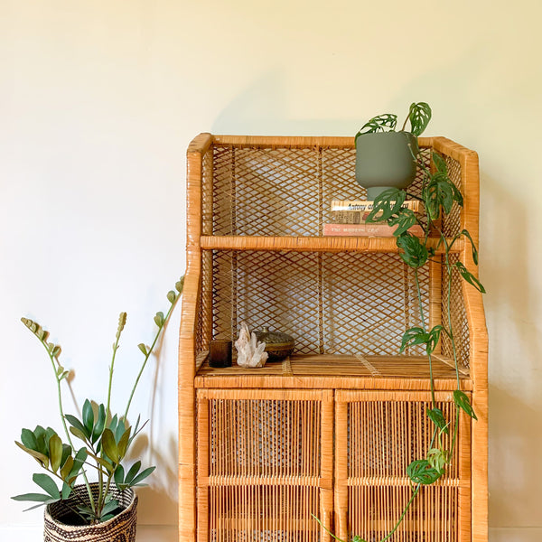 CANE CABINET SIDEBOARD - HEY JUDE WORKSHOP • Vintage furniture & wares.