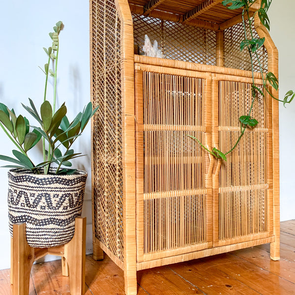 CANE CABINET SIDEBOARD - HEY JUDE WORKSHOP • Vintage furniture & wares.