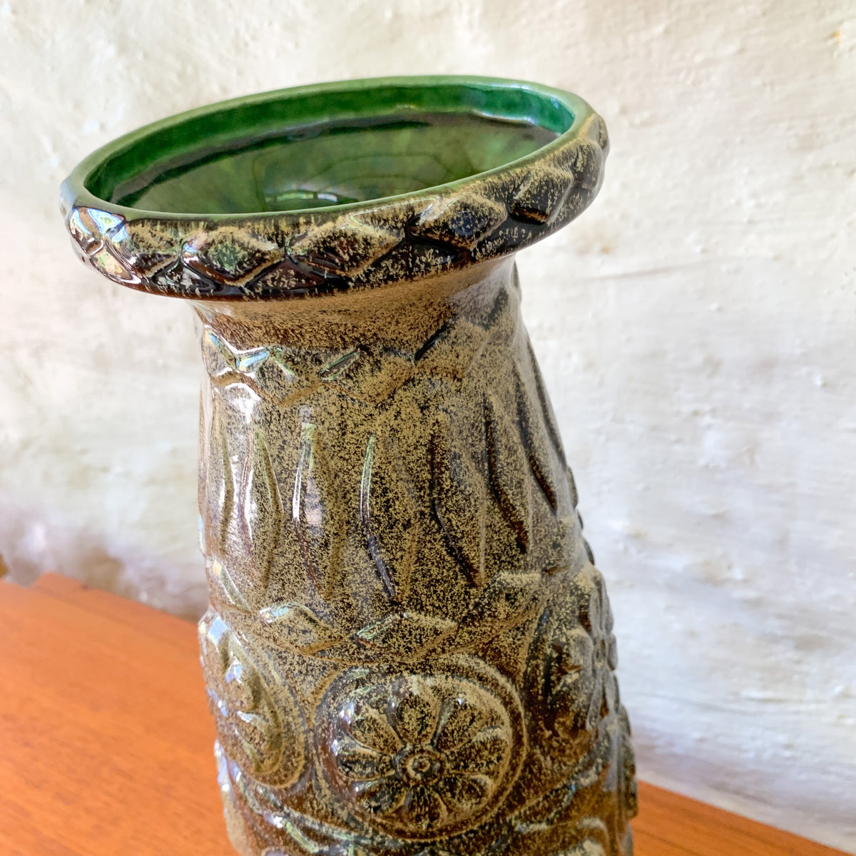 WEST GERMAN POTTERY VASE 76-35 BAY KERAMIK