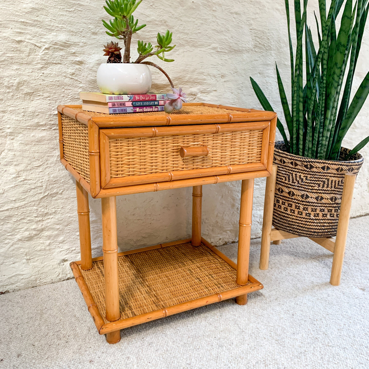 BAMBOO BEDSIDE TABLE