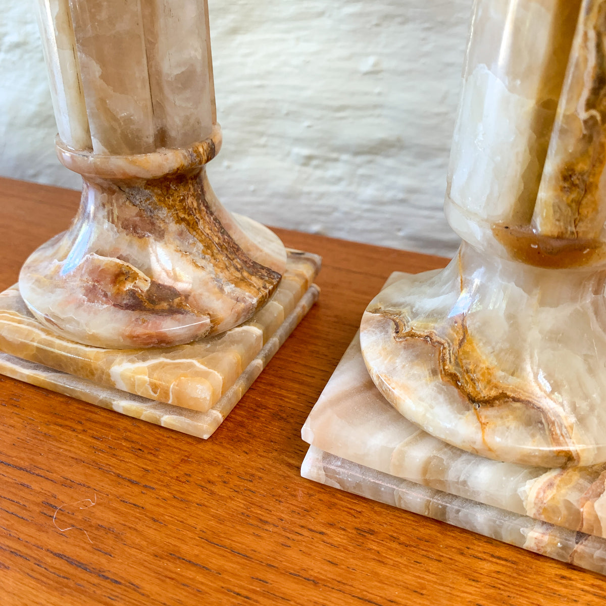 ONYX COLUMN CANDLESTICKS