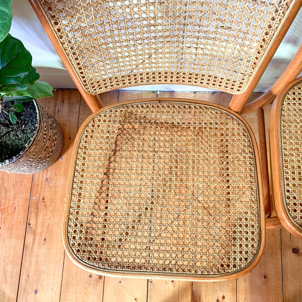 RATTAN BENTWOOD DINING CHAIRS - HEY JUDE WORKSHOP • Vintage furniture & wares.