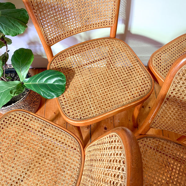 RATTAN BENTWOOD DINING CHAIRS - HEY JUDE WORKSHOP • Vintage furniture & wares.