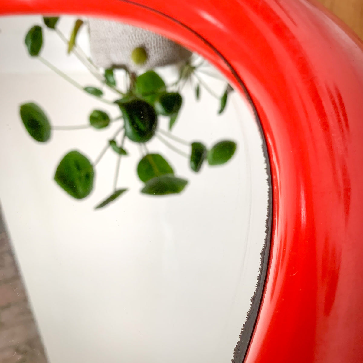 RED WALL MIRROR