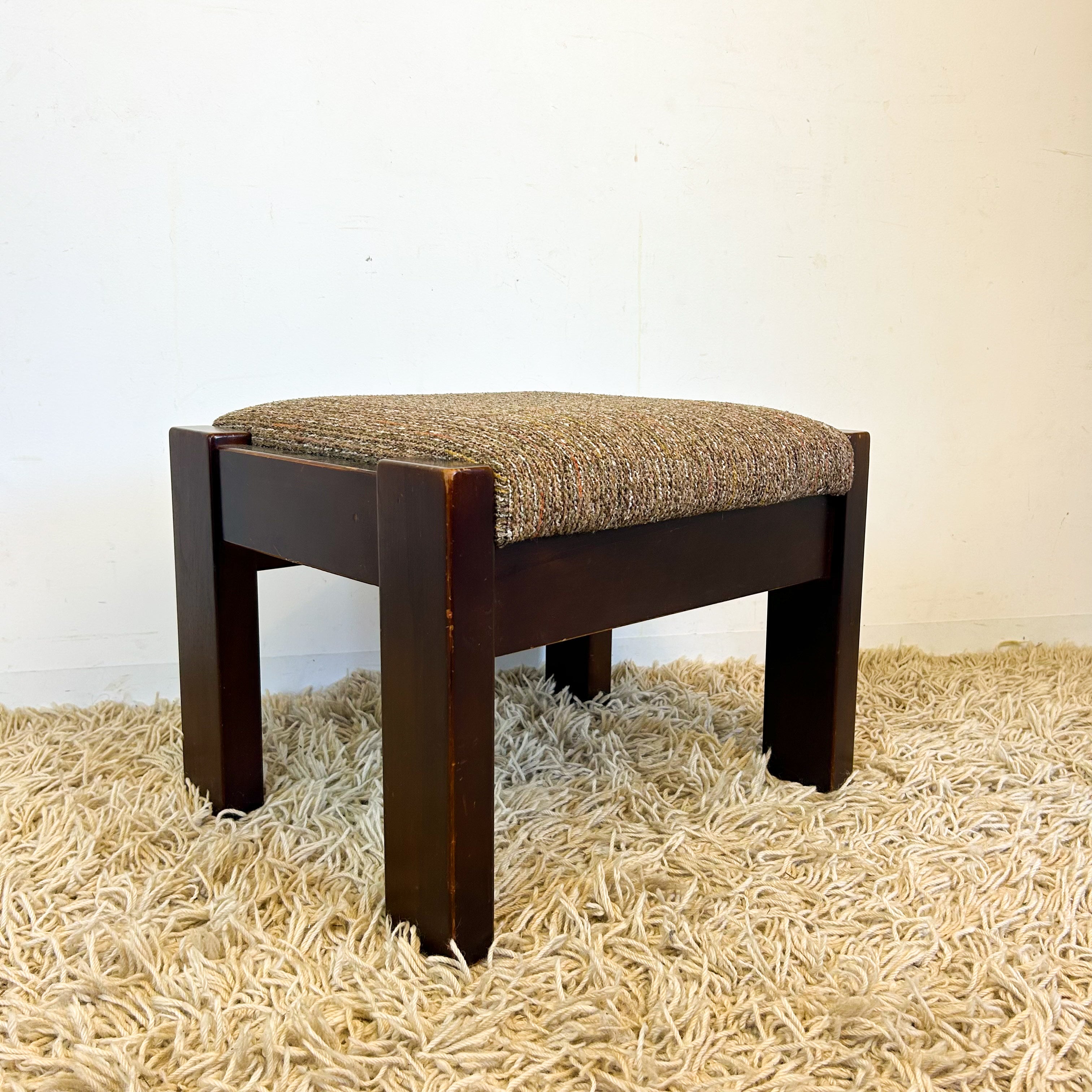 UPHOLSTERED FOOTSTOOL - HEY JUDE WORKSHOP • Vintage furniture & objects Melbourne