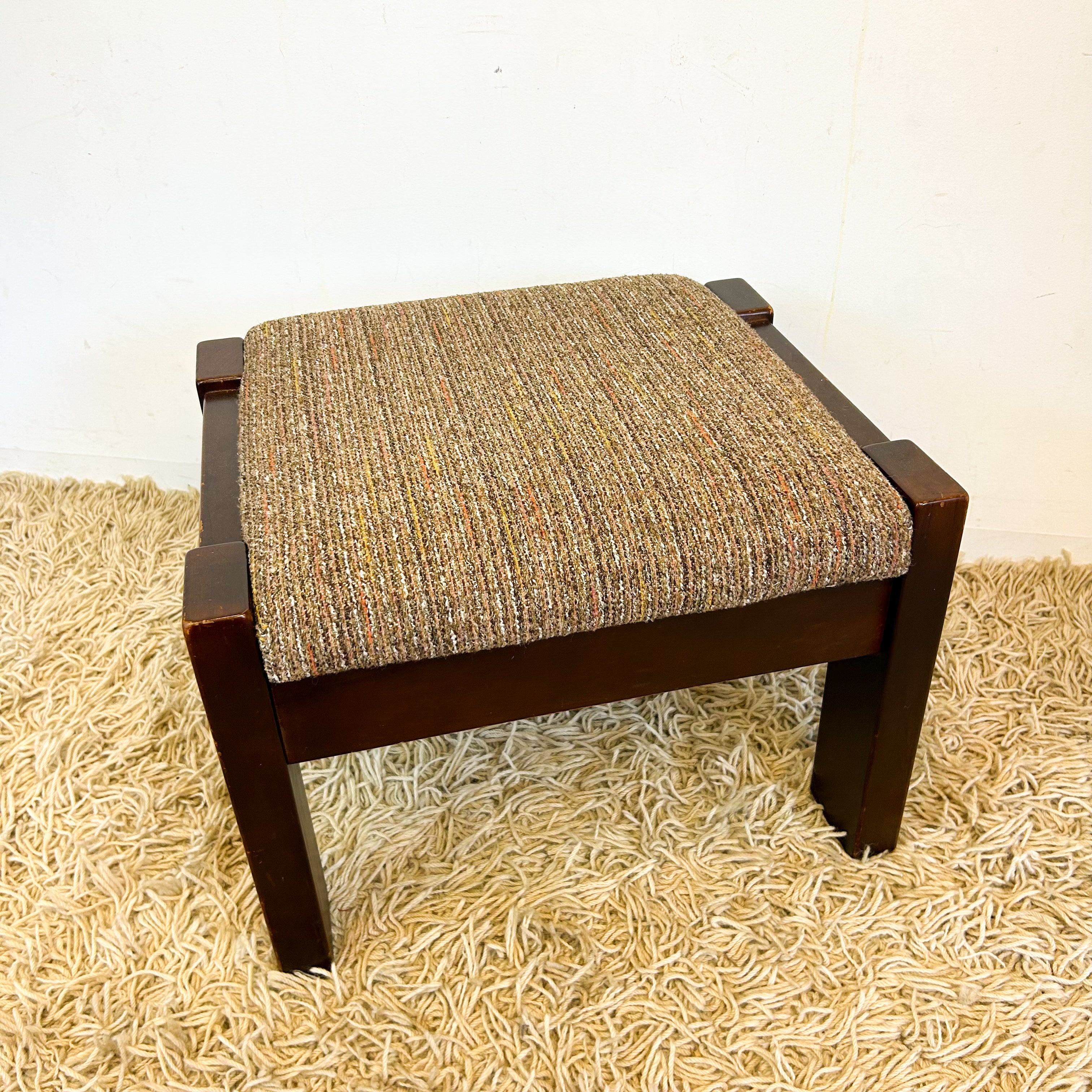 UPHOLSTERED FOOTSTOOL - HEY JUDE WORKSHOP • Vintage furniture & objects Melbourne