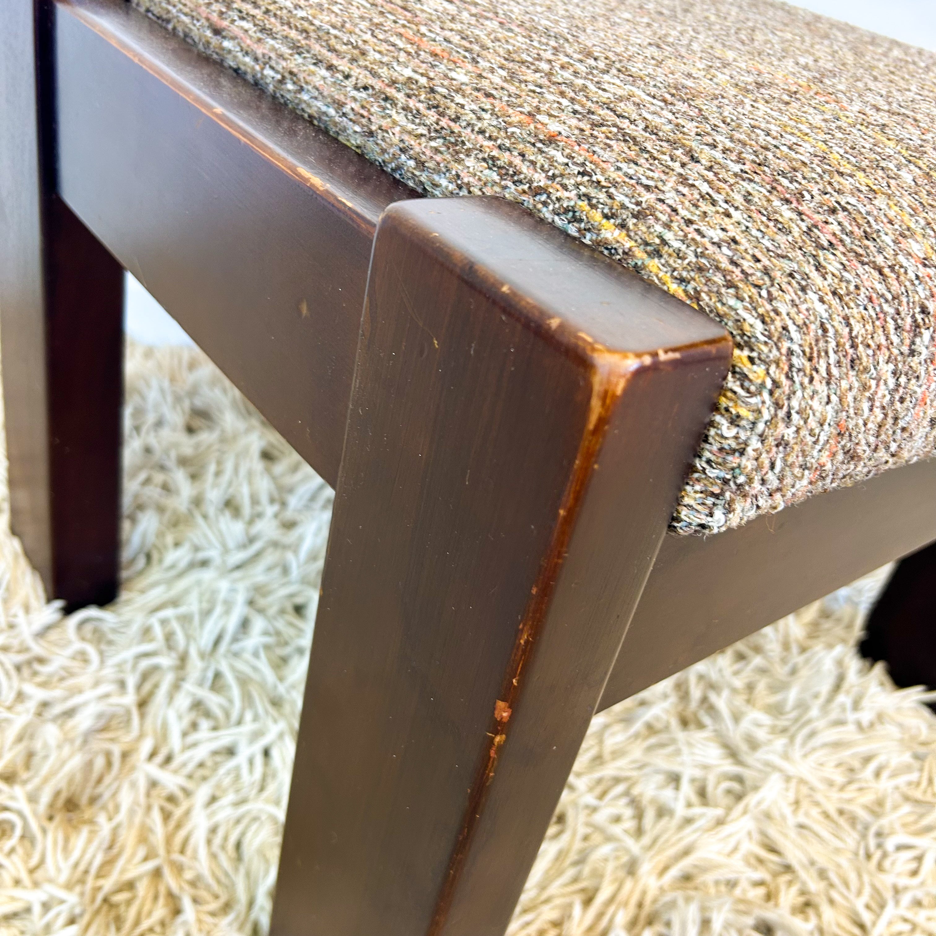 UPHOLSTERED FOOTSTOOL - HEY JUDE WORKSHOP • Vintage furniture & objects Melbourne