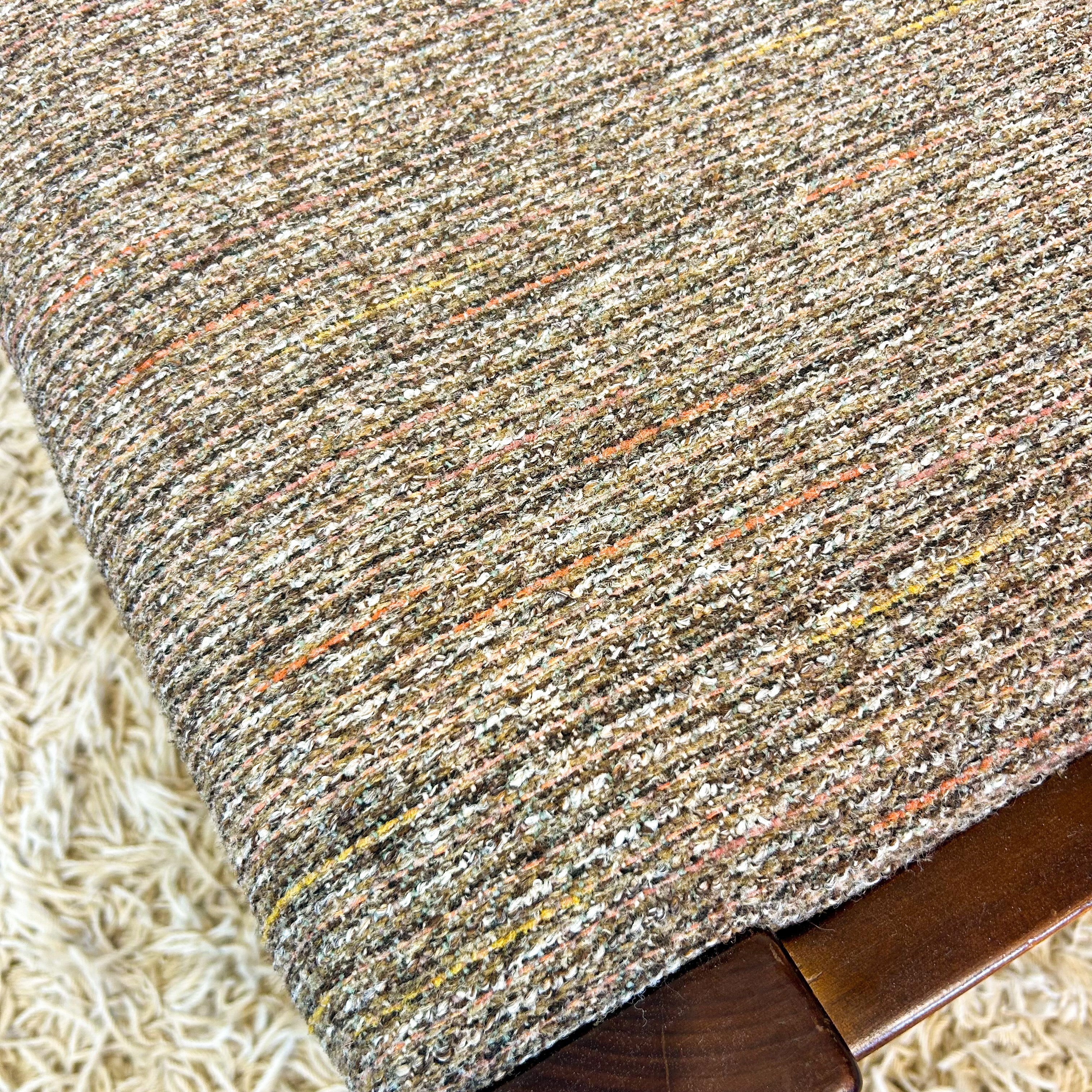 UPHOLSTERED FOOTSTOOL - HEY JUDE WORKSHOP • Vintage furniture & objects Melbourne