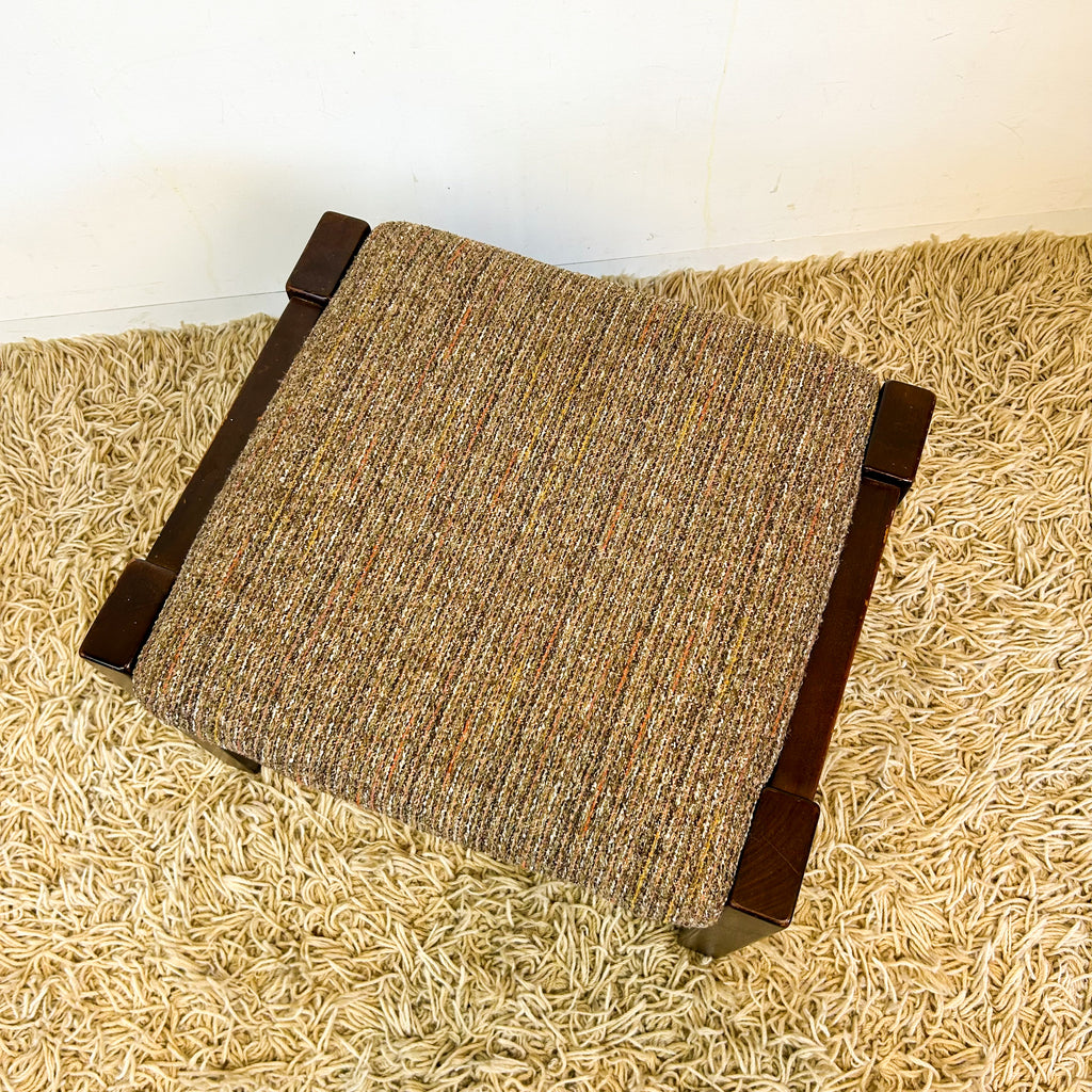 UPHOLSTERED FOOTSTOOL - HEY JUDE WORKSHOP • Vintage furniture & objects Melbourne