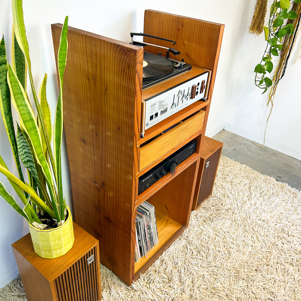PINE STEREO CABINET - HEY JUDE WORKSHOP • Vintage furniture & objects Melbourne