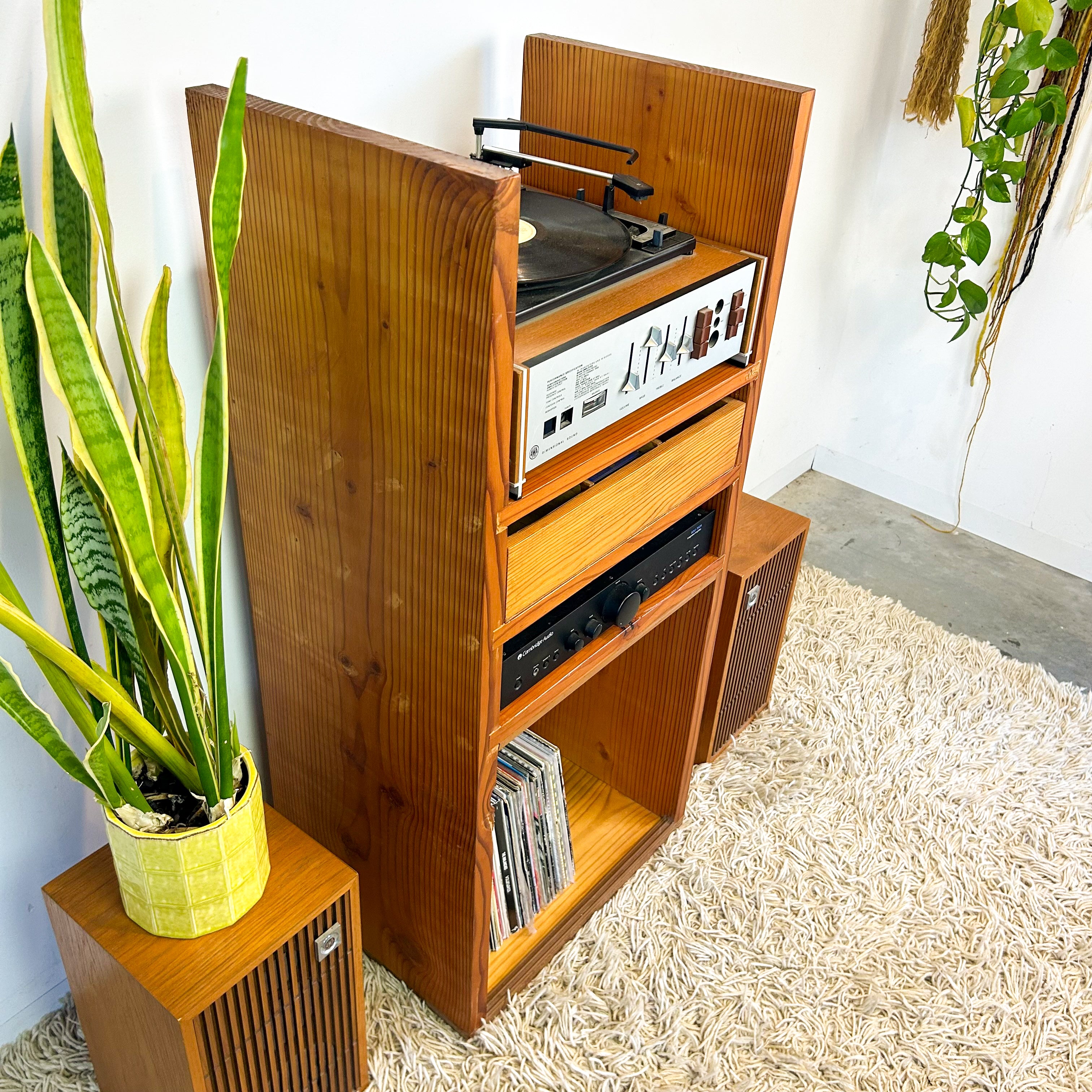 PINE STEREO CABINET - HEY JUDE WORKSHOP • Vintage furniture & objects Melbourne