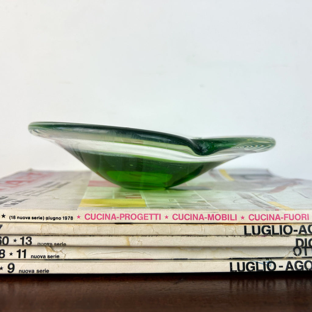 ASYMMETRIC SOMMERSO ART GLASS DISH