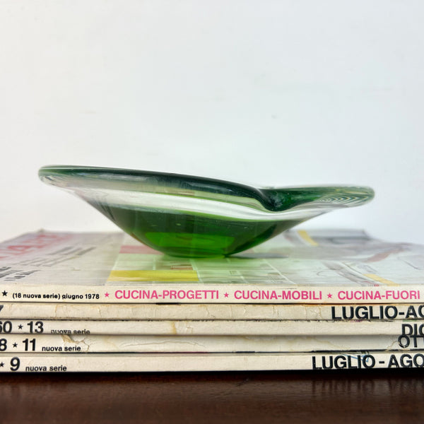 ASYMMETRIC SOMMERSO ART GLASS DISH