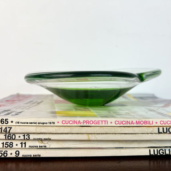 ASYMMETRIC SOMMERSO ART GLASS DISH