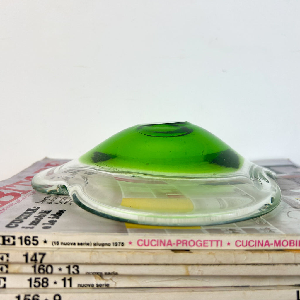 ASYMMETRIC SOMMERSO ART GLASS DISH