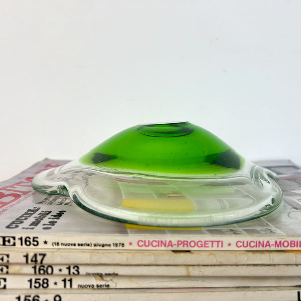 ASYMMETRIC SOMMERSO ART GLASS DISH