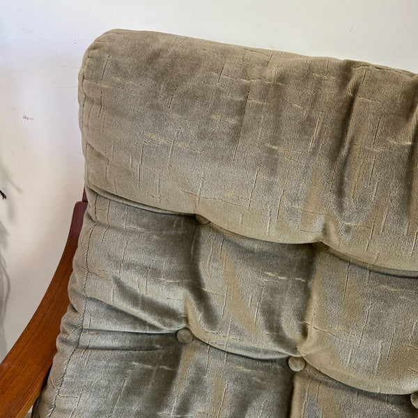 TESSA OLIVE GREEN VELOUR ARMCHAIRS