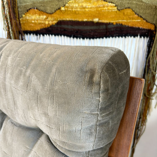 TESSA OLIVE GREEN VELOUR ARMCHAIRS