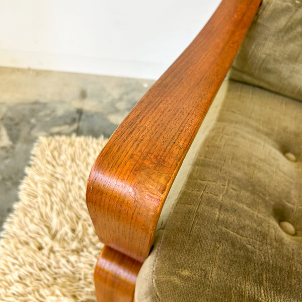 TESSA OLIVE GREEN VELOUR ARMCHAIRS