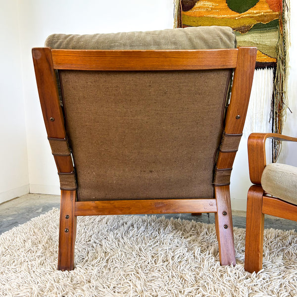 TESSA OLIVE GREEN VELOUR ARMCHAIRS