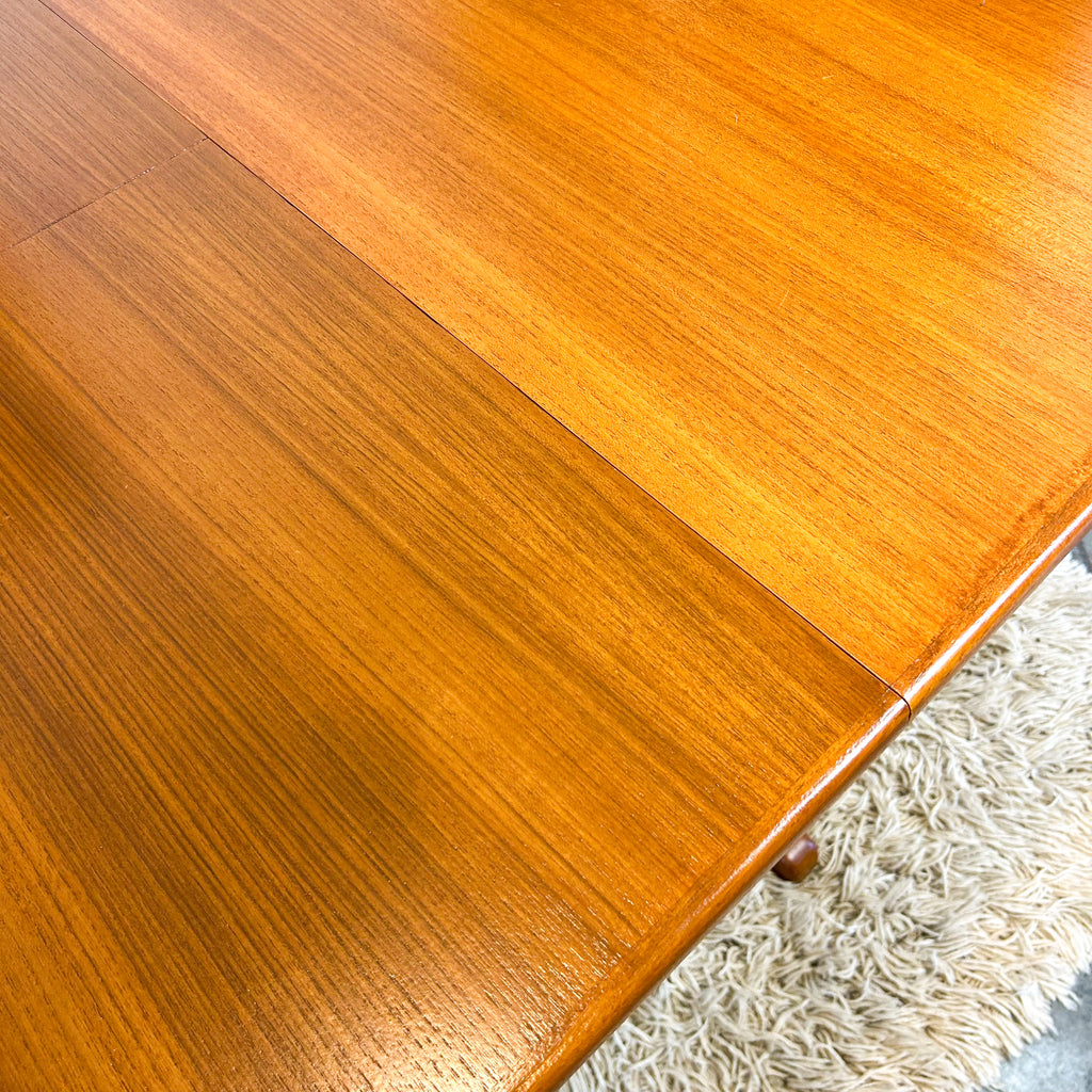 PEDESTAL EXTENSION DINING TABLE & SIX CHAIRS - HEY JUDE WORKSHOP • Vintage furniture & objects Melbourne