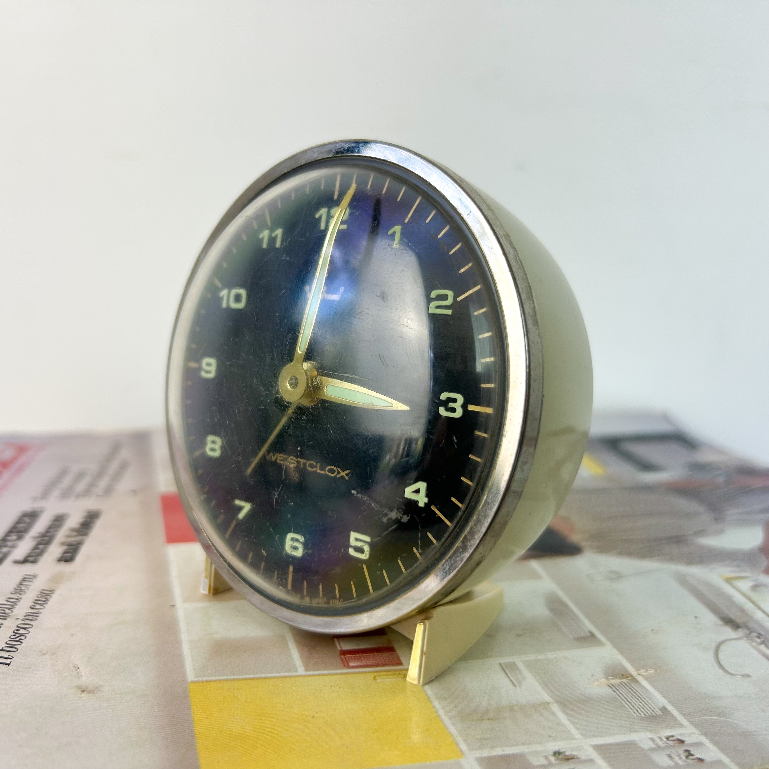 WESTCLOX BEDSIDE CLOCK - HEY JUDE WORKSHOP • Vintage furniture & objects Melbourne