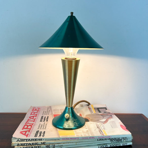 DAYDREAM ANODISED GREEN & GOLD TABLE LAMP - HEY JUDE WORKSHOP • Vintage furniture & objects Melbourne