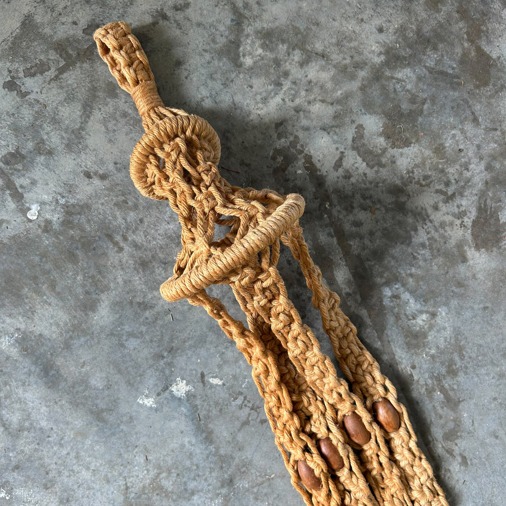 MACRAME POT HANGER - HEY JUDE WORKSHOP • Vintage furniture & objects Melbourne