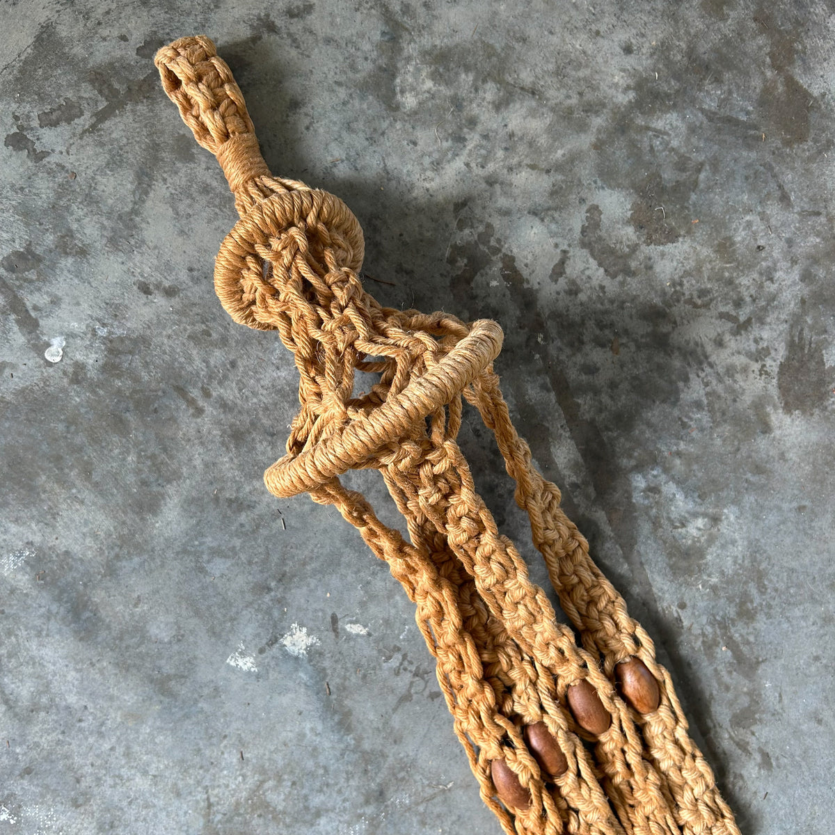 MACRAME POT HANGER - HEY JUDE WORKSHOP • Vintage furniture & objects Melbourne