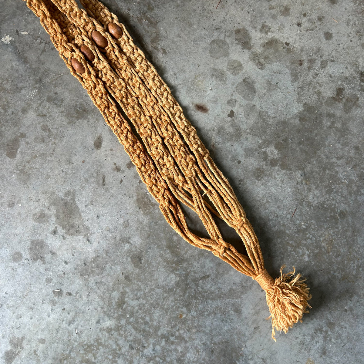 MACRAME POT HANGER - HEY JUDE WORKSHOP • Vintage furniture & objects Melbourne