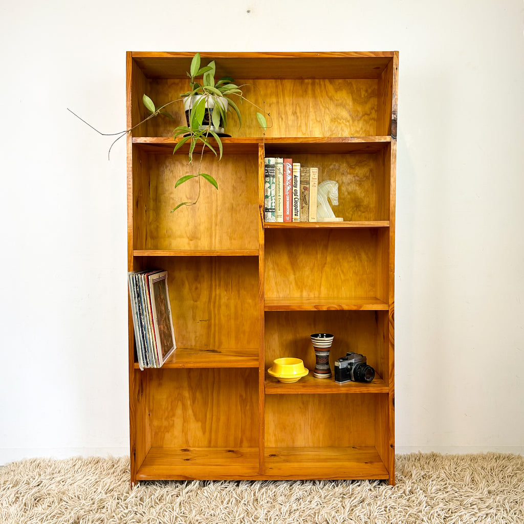 SOLID PINE ALCOVE BOOKCASE - HEY JUDE WORKSHOP • Vintage furniture & objects Melbourne